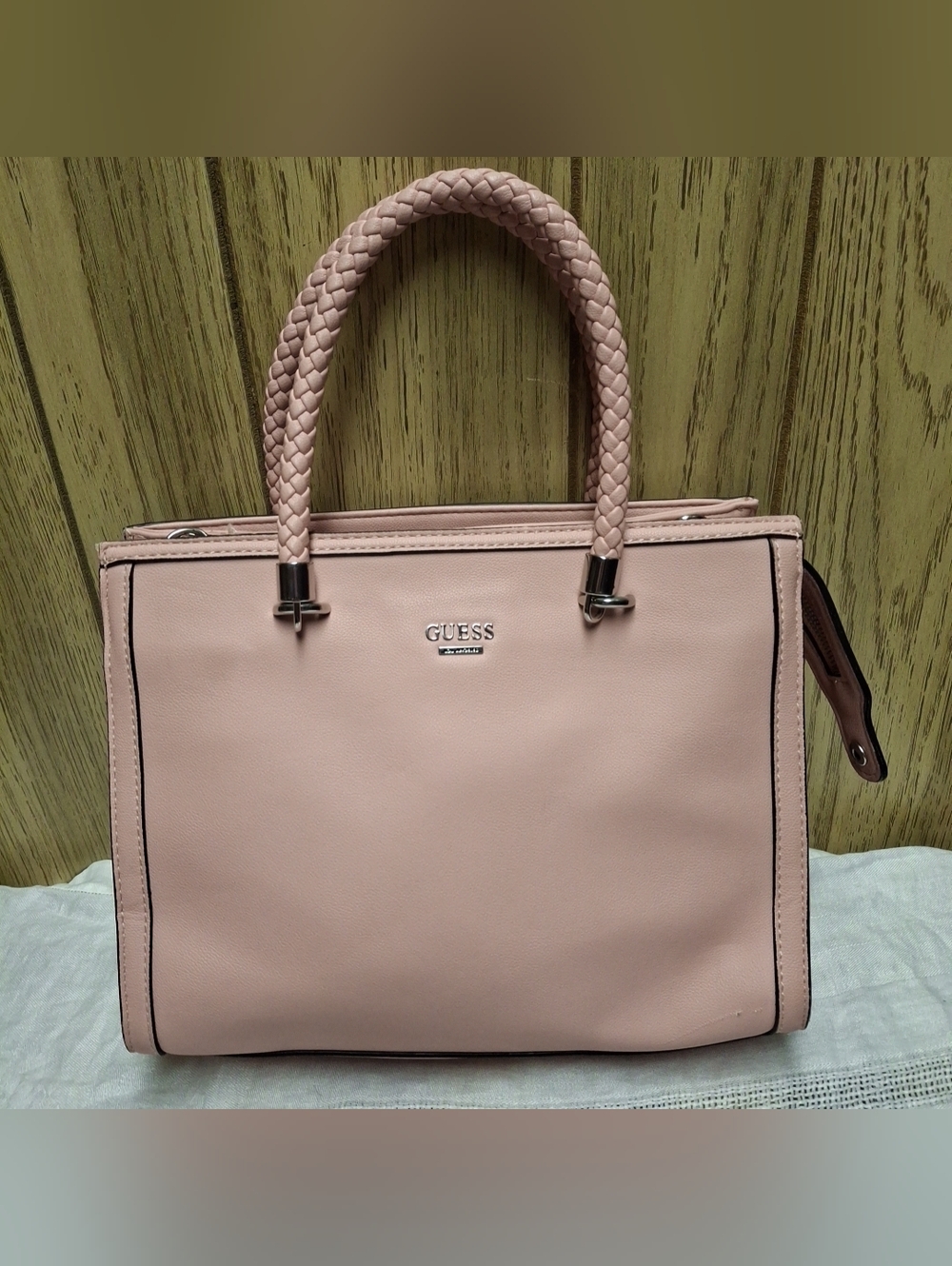 GUESS Women's Blush Pink Satchel Handbag